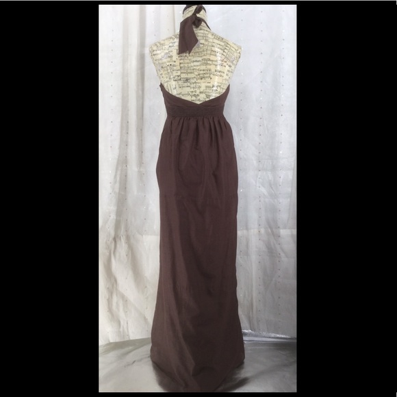 BCBG Small Brown Halter Maxi Sun Dress - Picture 4 of 13